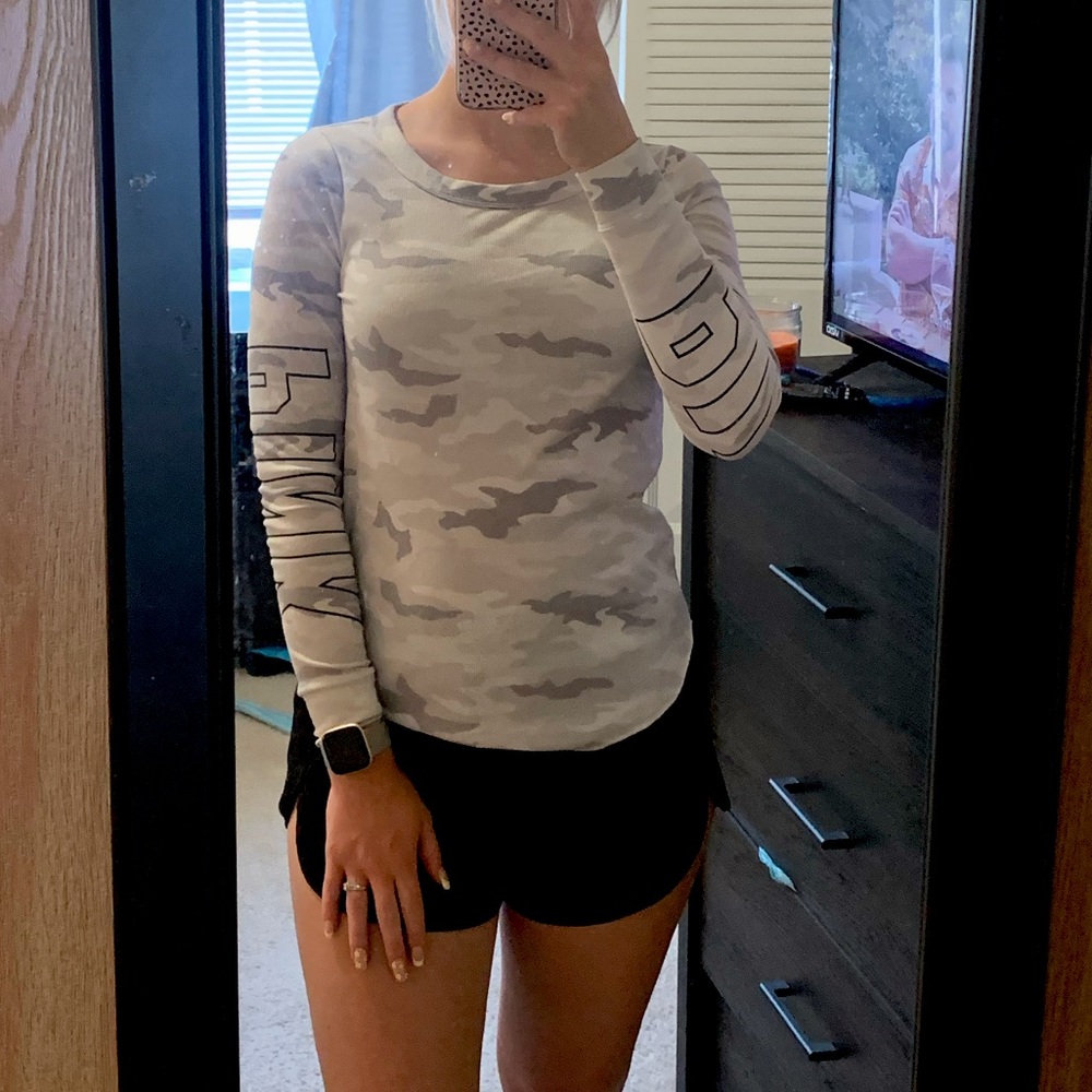 Grey Camouflage PINK Long Sleeve